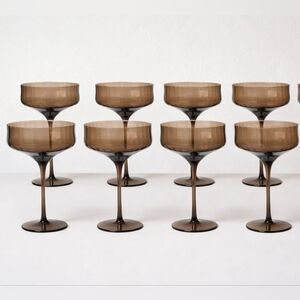 Set Of 8-12oz Coupe Glass Brown, Hearth & Hand with Magnolia